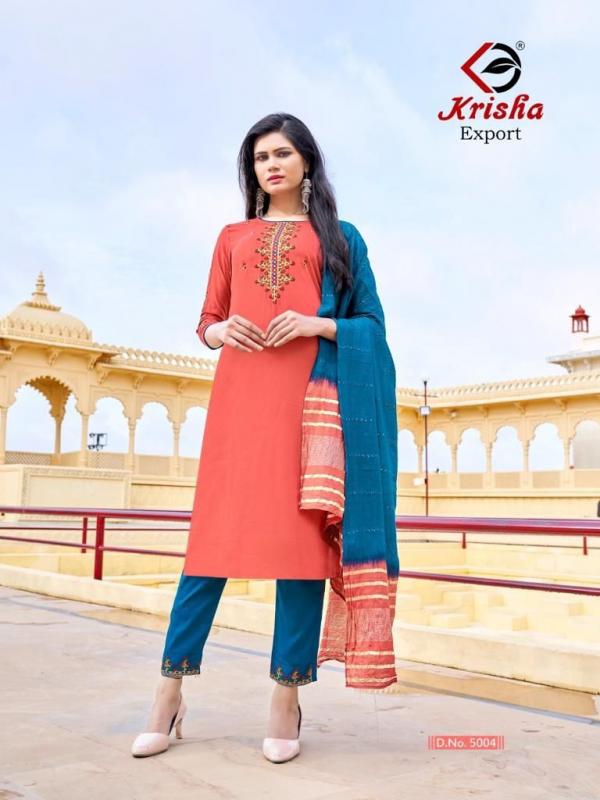 Krisha Kalavati Chion Designer Embroidery Readymade Suit